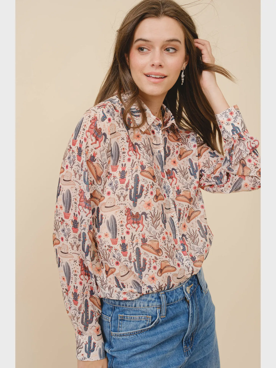 Western Chiffon Blouse