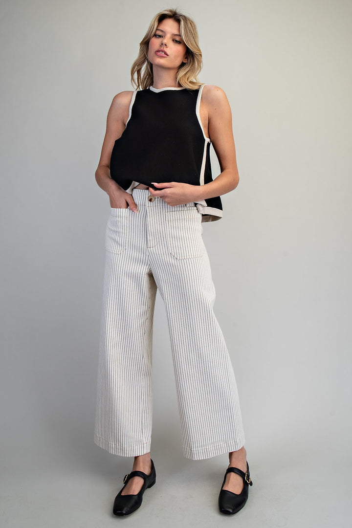 Vintage Striped Straight Leg Jean