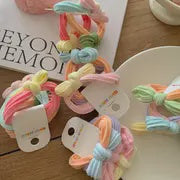 Kids Hair Tie - Knit Bow (3pc)