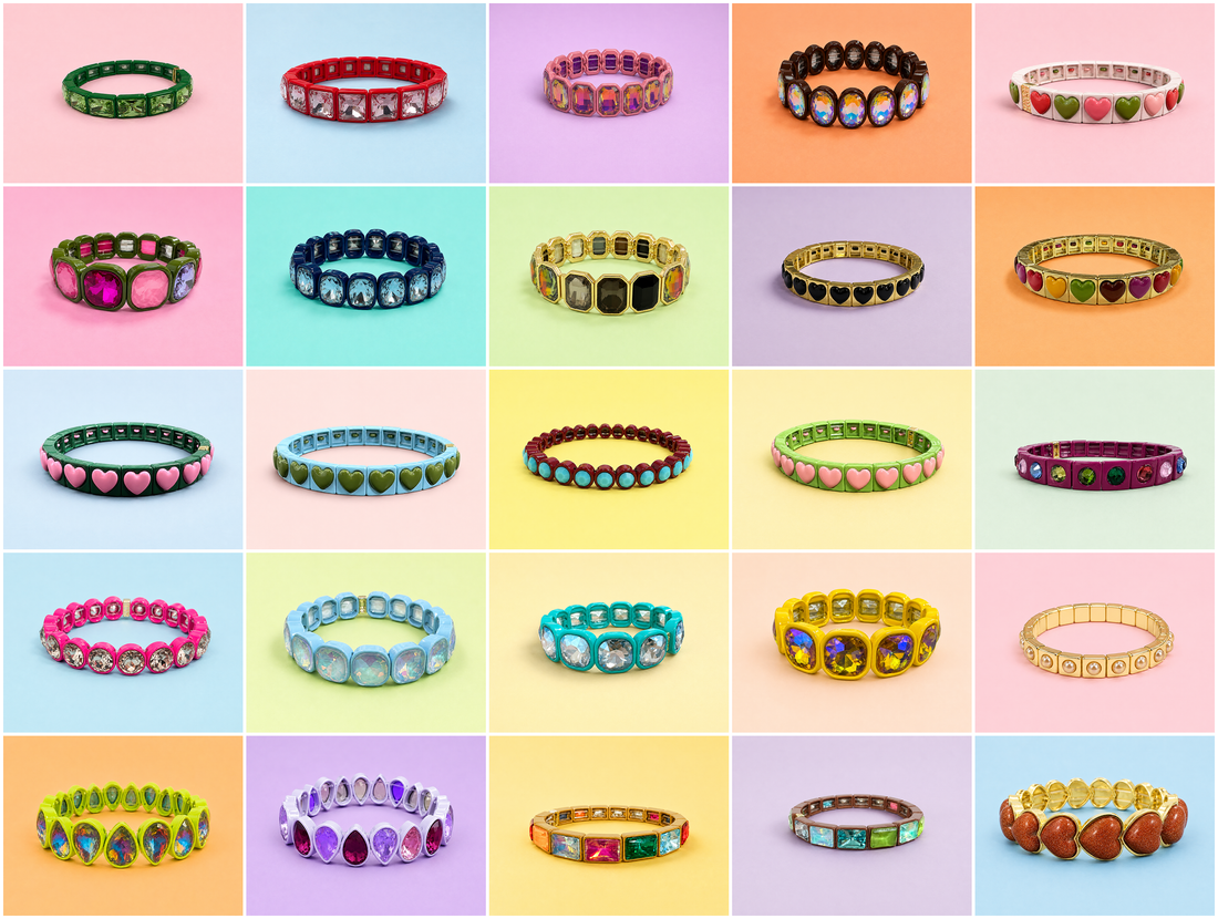 Enamel Stretch Bracelet - Autumn / Fall