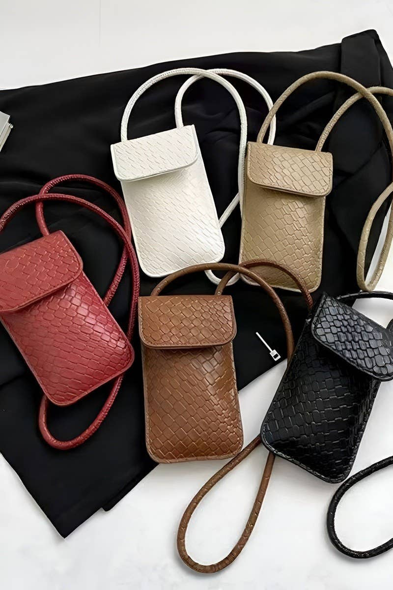 Weave Crossbody Phone Purse