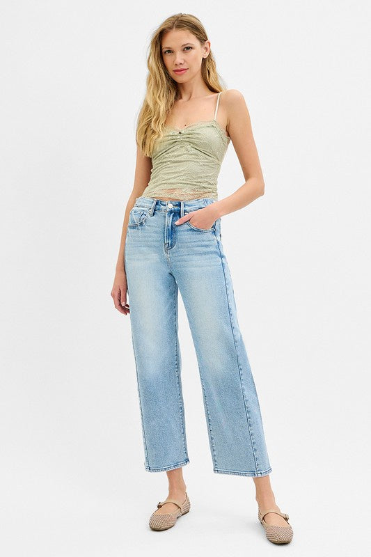 HR Cropped Barrell Jeans - Adjustable