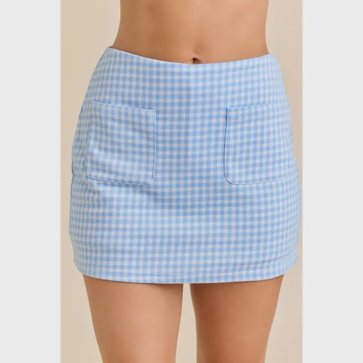 Gingham Skort