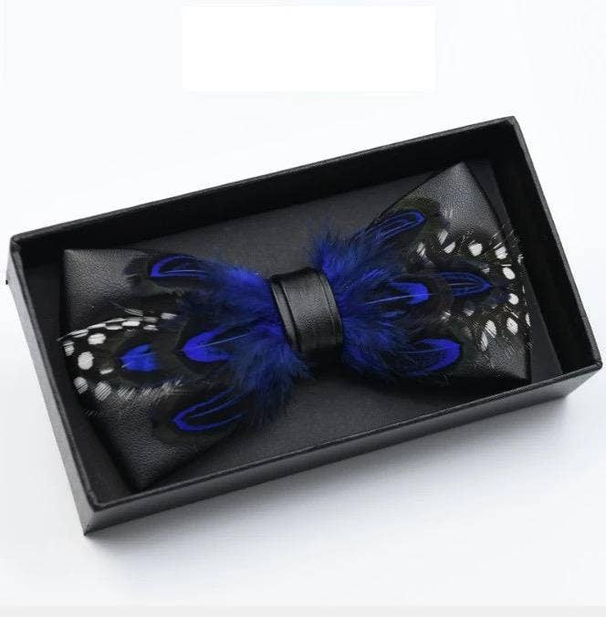 Handmade Feather Bow  for Men's Wedding Party