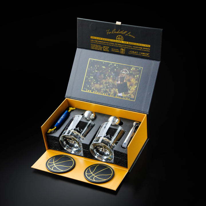 Whiskey BASKETBALL Glasses Set New NOBLESIP Premium Gift Box