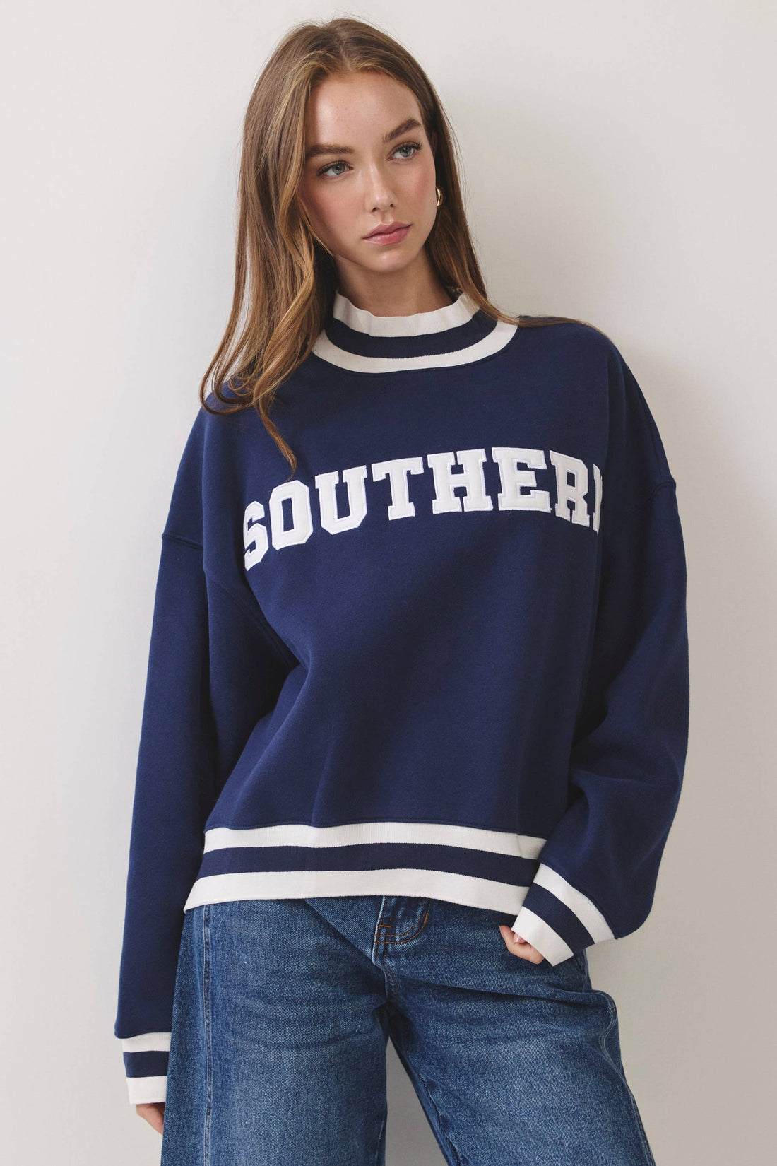 Southern Varsity Mock Neck Sweatshirt