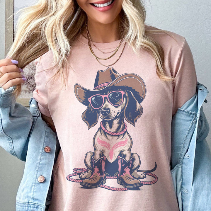 Western Hound Dog Cowboy Tee