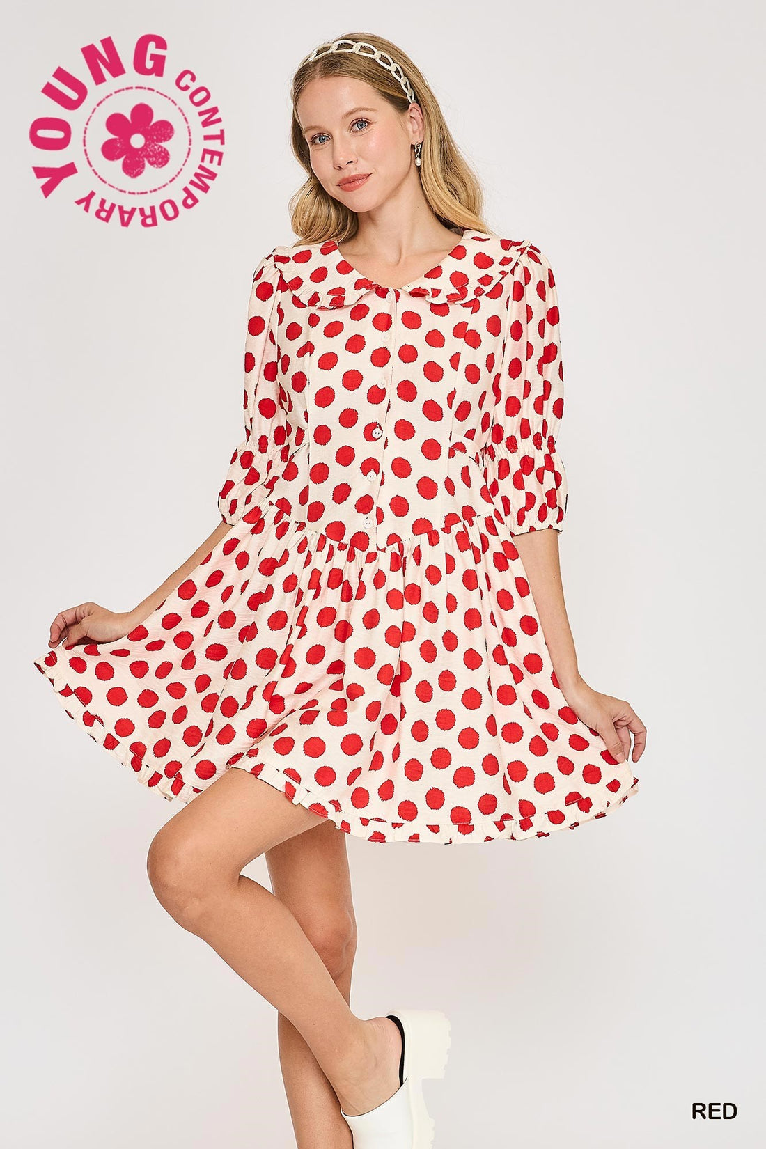 Peter Pan Polka Dot Dress