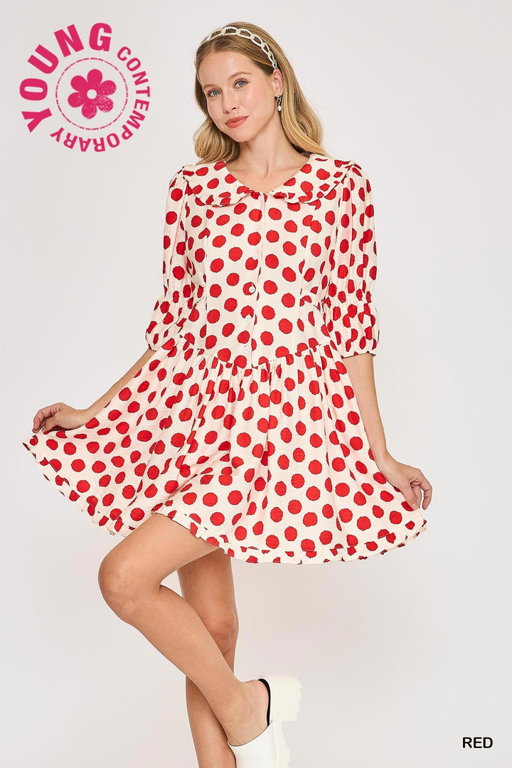 Peter Pan Polka Dot Dress