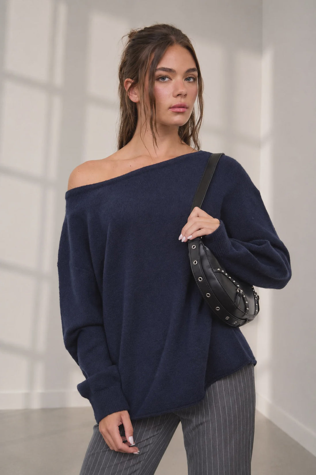 Oversized Boat Neck Sweater