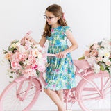 Flutter Sleeve Twirl Dress