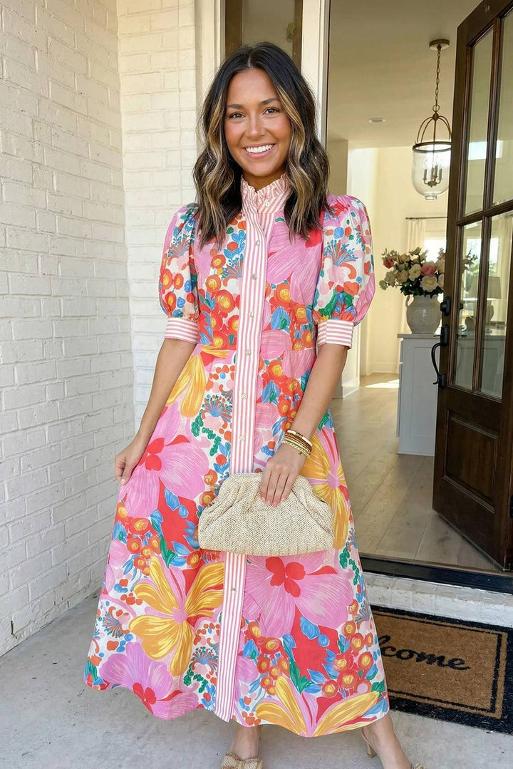 Floral/ Striped  VacaY Dress