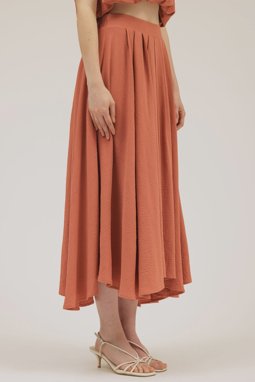 Pleated Midi Skirt