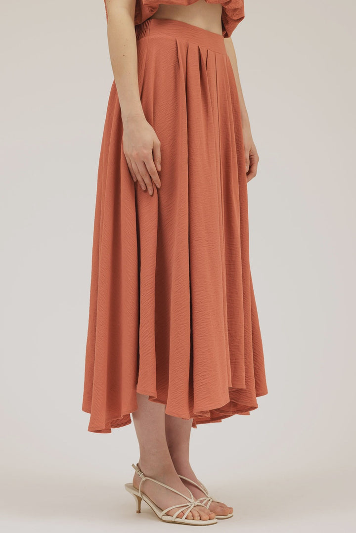 Pleated Midi Skirt