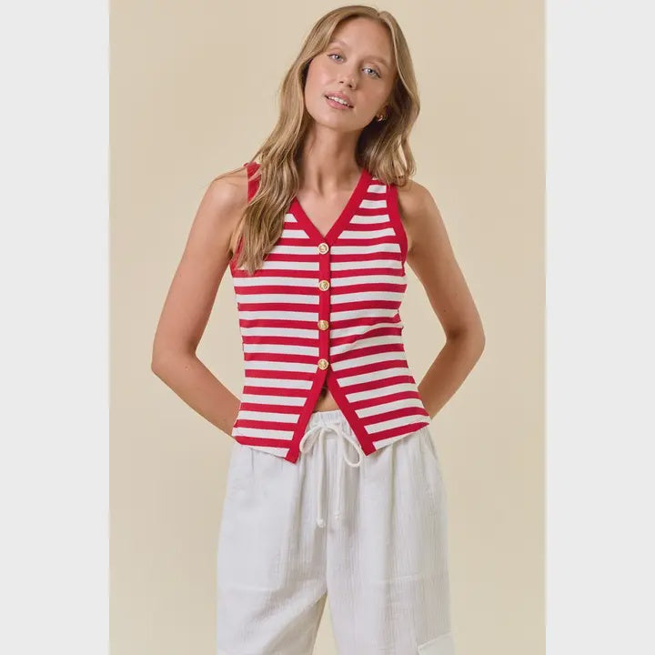 Striped Knit Tank