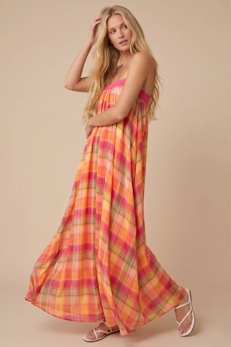Prism Plaid Maxi Dress