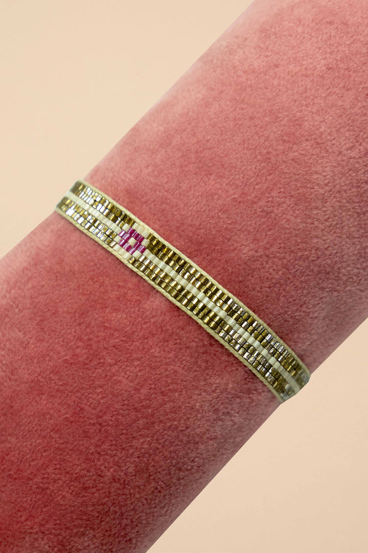 Gold & Cream with Diamond - Narrow