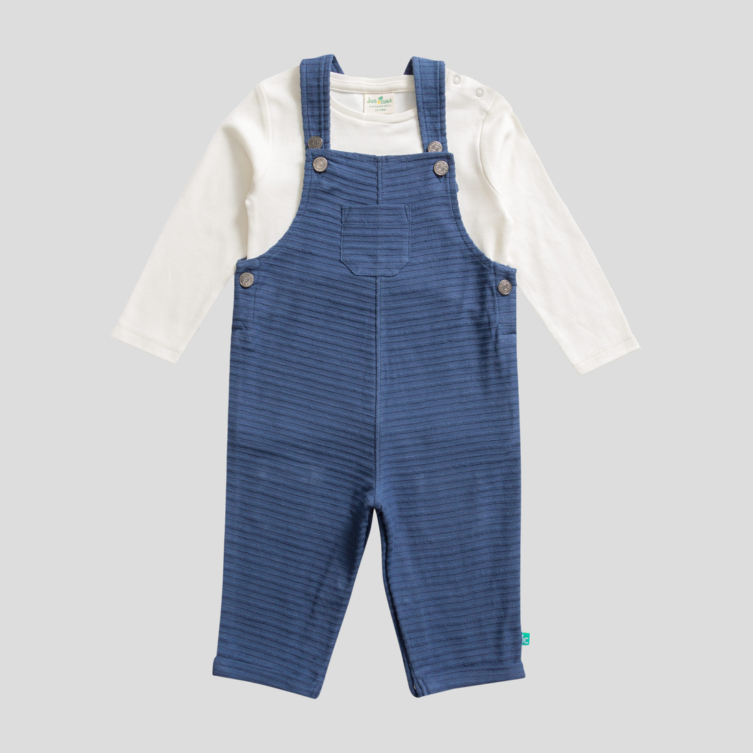 Cord Striped Dungaree Set