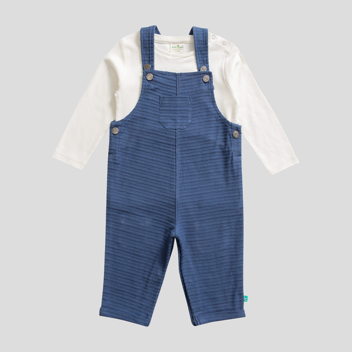 Cord Striped Dungaree Set