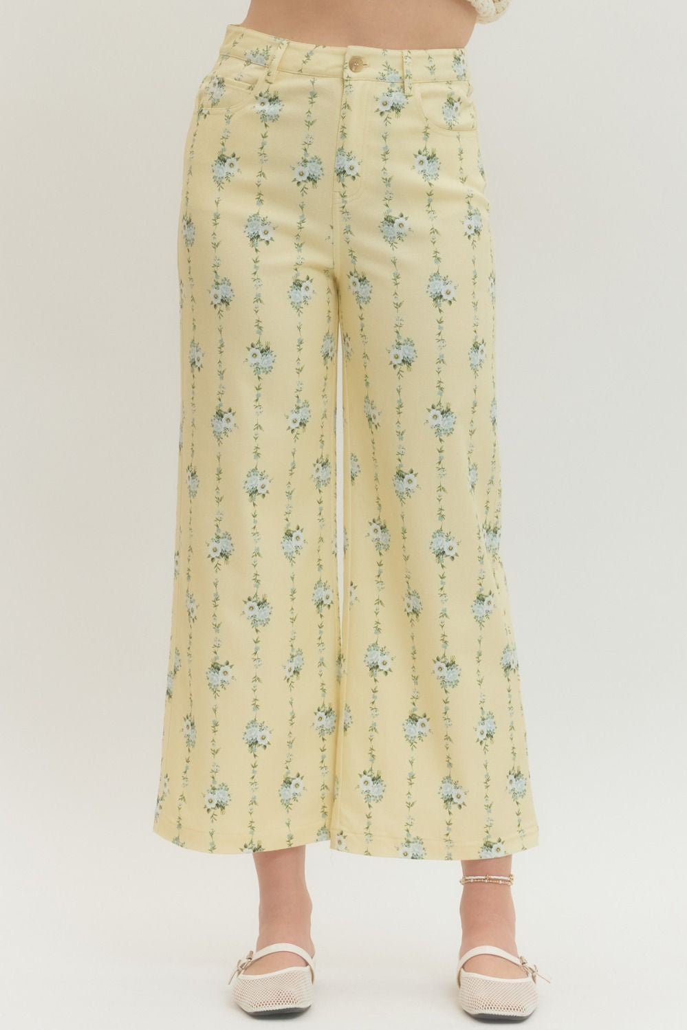 Floral Print Jeans