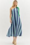 One Shoulder Bow Maxi Dress