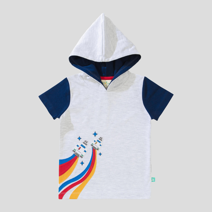 Half Sleeve Rocket Space Hoodie