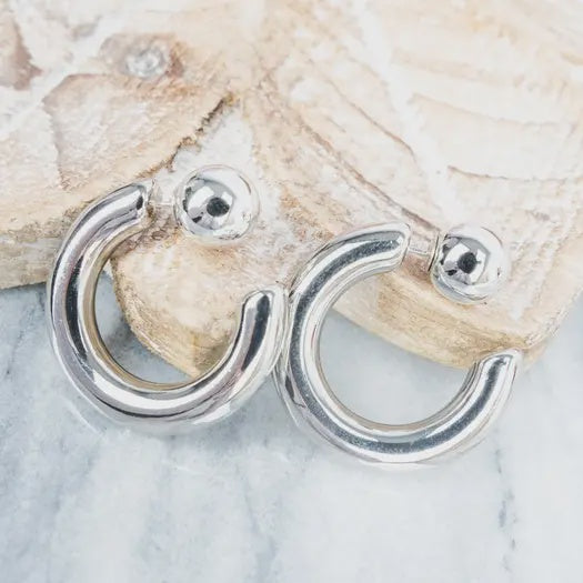 Silver Hoops