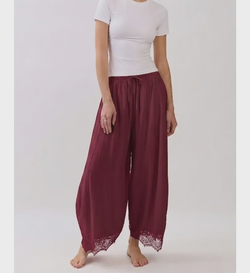 Lace Hemmed Pants
