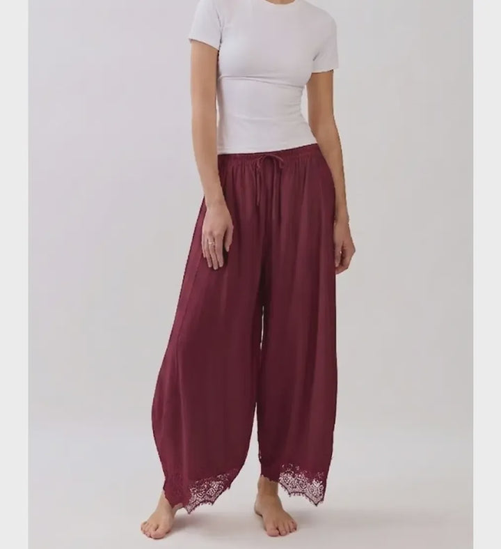 Lace Hemmed Pants