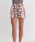 Printed High Waist Shorts